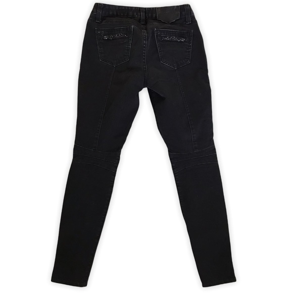 EXPRESS Moto Legging Jewel Thigh Zip Back pocket - Picture 2 of 13